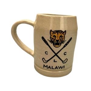𝅺handmade pottery mug from Malawi Africa with jaguar sports team logo